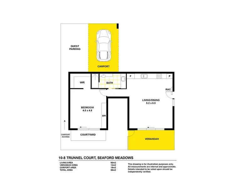 Floorplan of Homely unit listing, 10/8 Trunnel Court, Seaford Meadows SA 5169