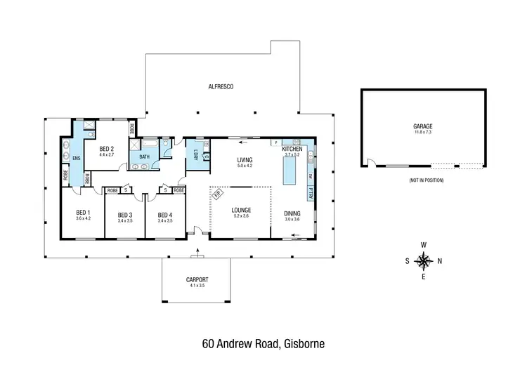 Floorplan of Homely rural property listing, 60 Andrew Road, Gisborne VIC 3437