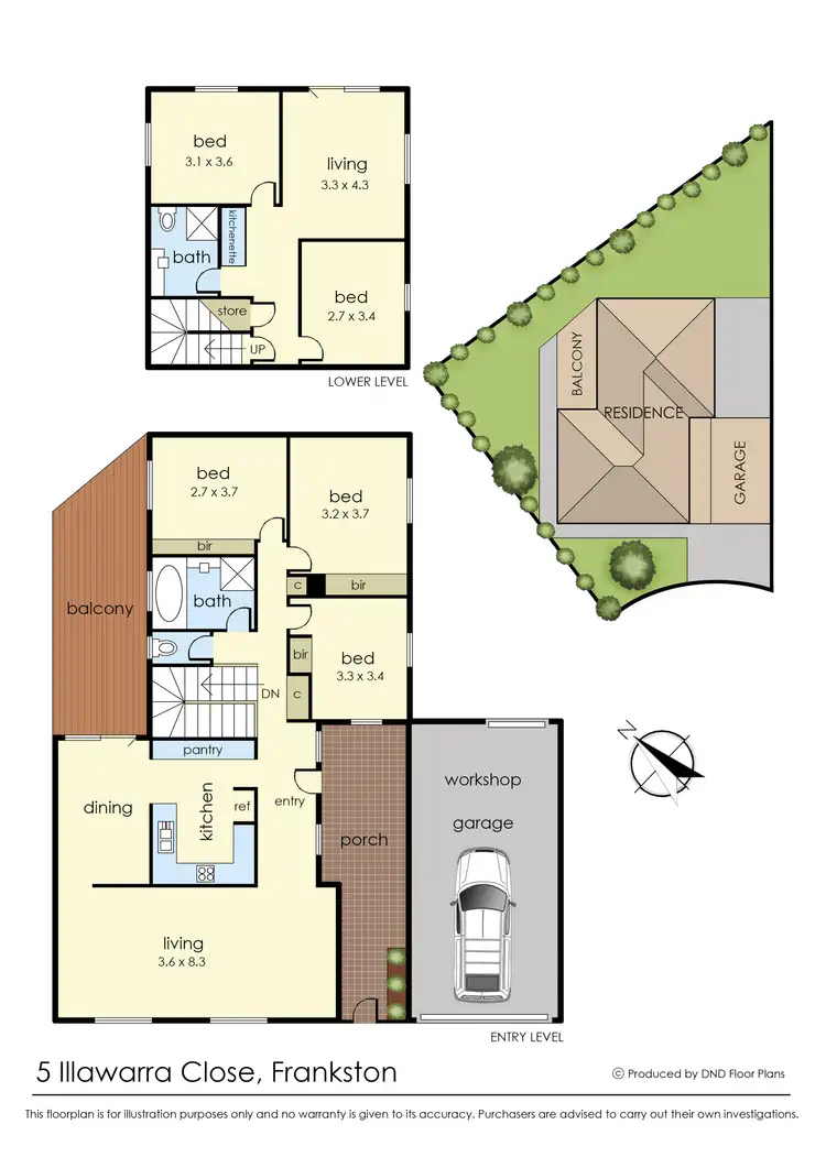 Floorplan of Homely house listing, 5 Illawarra Close, Frankston VIC 3199