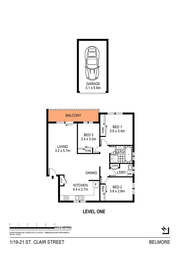 Floorplan of Homely unit listing, 1/19-21 St Clair Street, Belmore NSW 2192