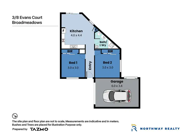 Floorplan of Homely house listing, 3/8 Evans Court, Broadmeadows VIC 3047