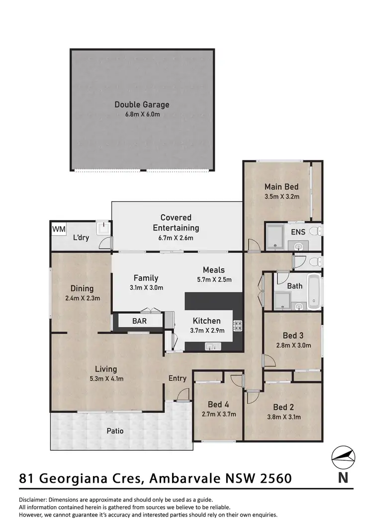Floorplan of Homely house listing, 81 Georgiana Crescent, Ambarvale NSW 2560