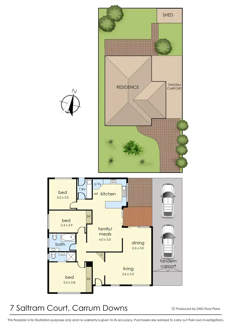 Floorplan of Homely house listing, 7 Saltram Court, Carrum Downs VIC 3201