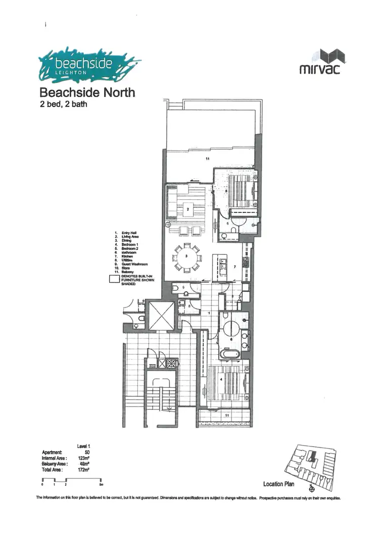 Floorplan of Homely apartment listing, 50/1 Freeman Loop, North Fremantle WA 6159