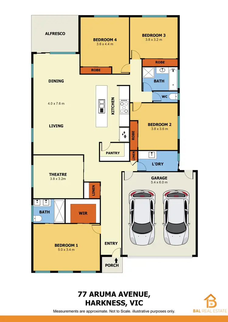 Floorplan of Homely house listing, 77 Aruma Avenue, Harkness VIC 3337