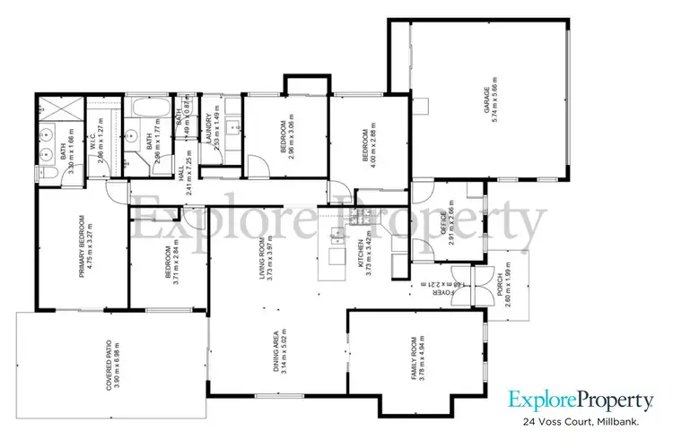 Floorplan of Homely house listing, 24 Voss Court, Millbank QLD 4670