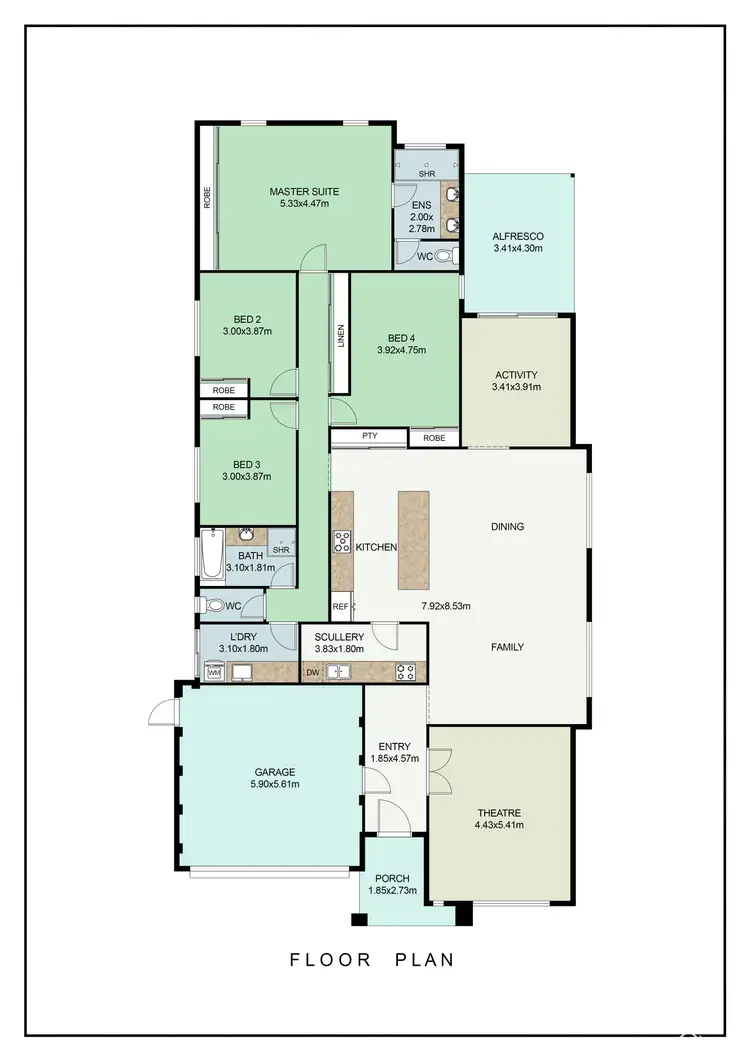 Floorplan of Homely house listing, 55 Blueberry Loop, Byford WA 6122