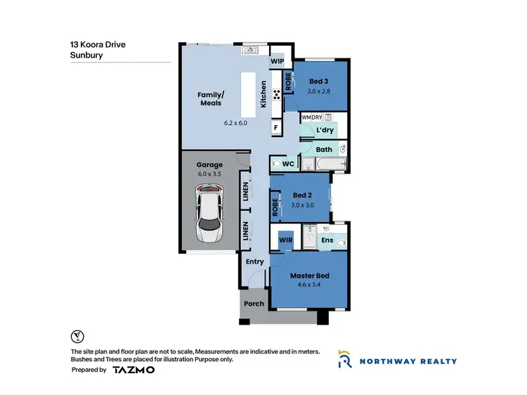 Floorplan of Homely house listing, 13 Koora Drive, Sunbury VIC 3429
