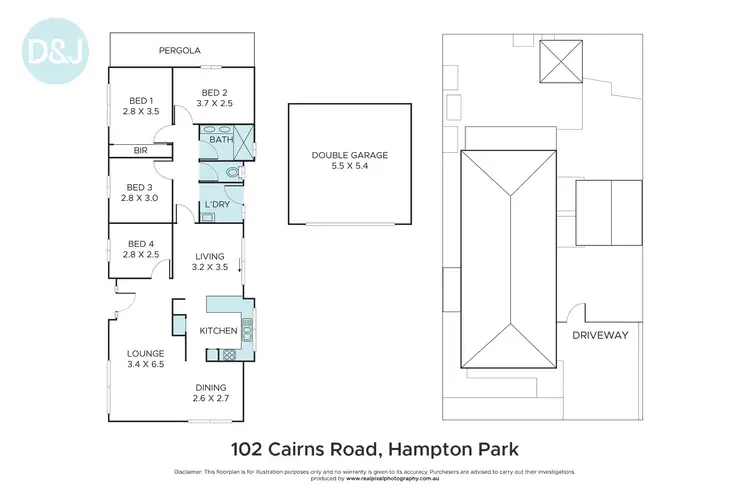 Floorplan of Homely house listing, 102 Cairns Road, Hampton Park VIC 3976