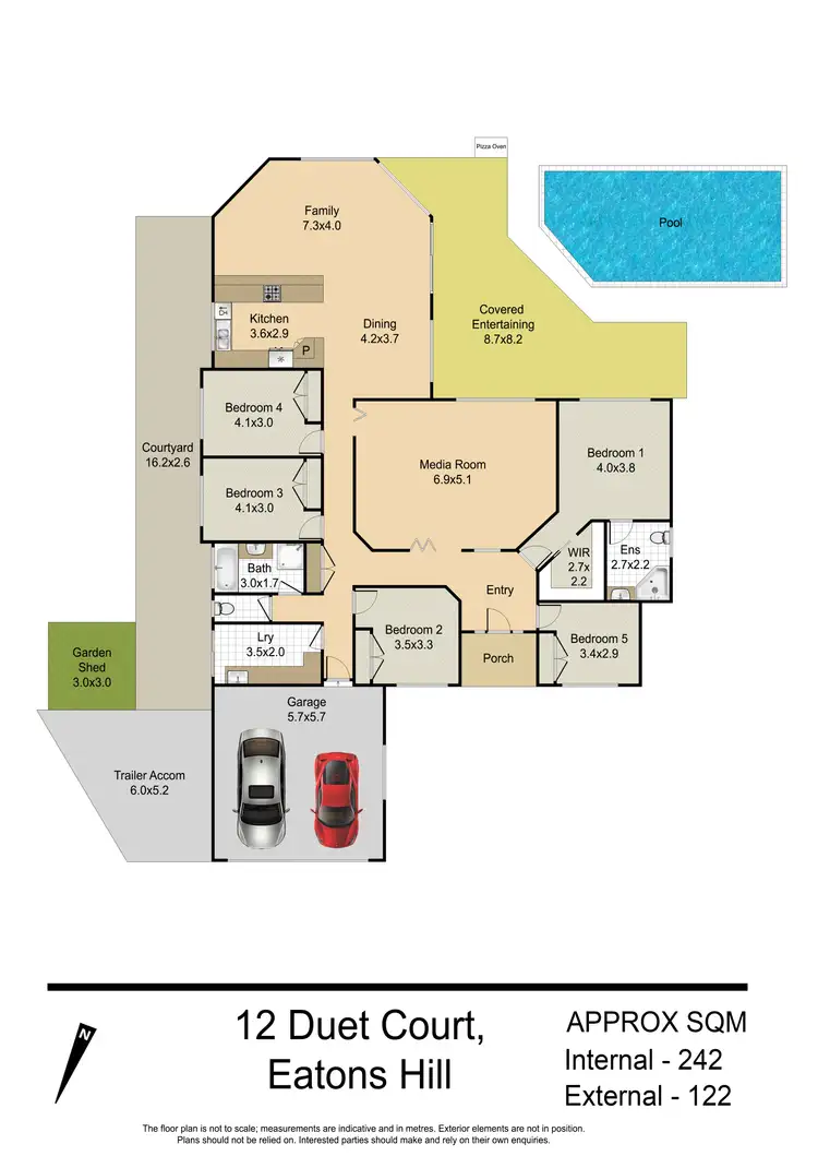 Floorplan of Homely house listing, 12 Duet Court, Eatons Hill QLD 4037