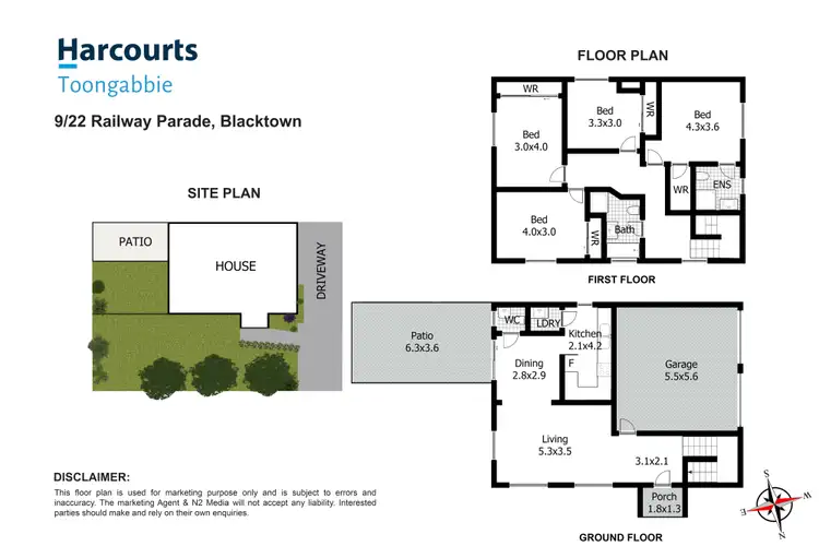Floorplan of Homely townhouse listing, 9/22 Railway Pde, Blacktown NSW 2148