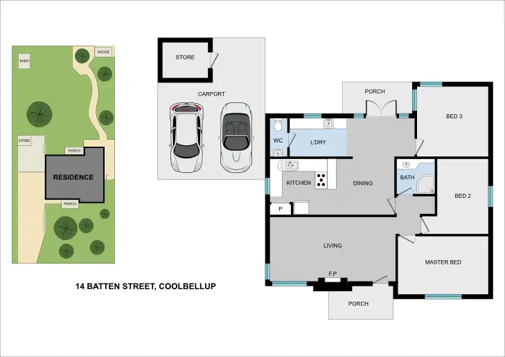 Floorplan of Homely house listing, 14 Batten Street, Coolbellup WA 6163