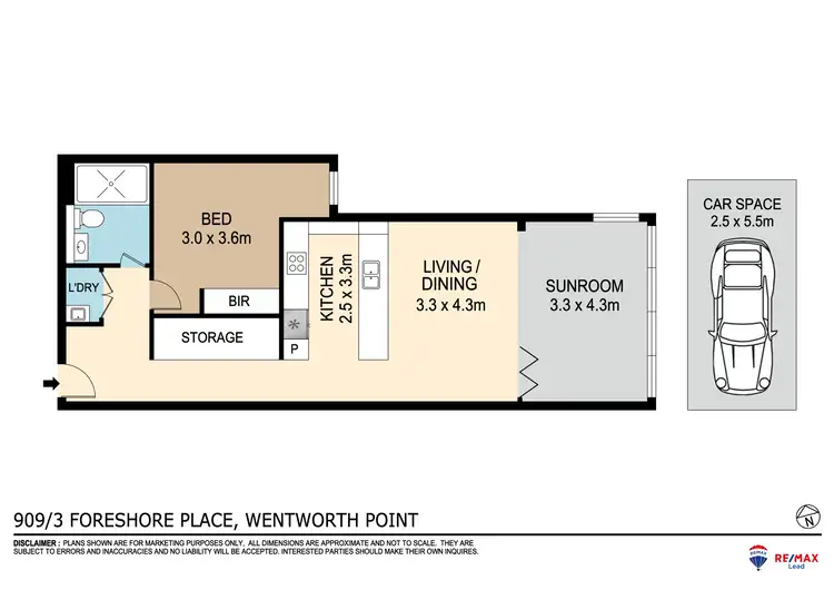 Floorplan of Homely apartment listing, 909/3 Foreshore Place, Wentworth Point NSW 2127