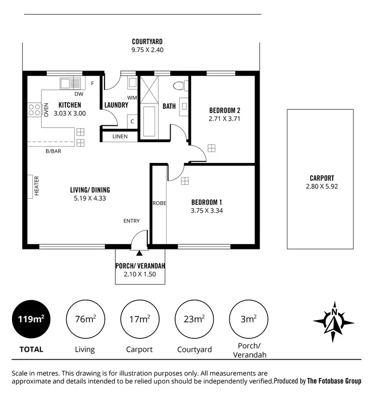 Floorplan of Homely unit listing, 3/458 Glynburn Road, Burnside SA 5066