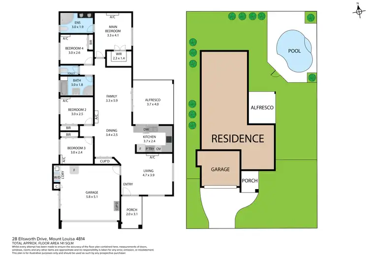 Floorplan of Homely house listing, 28 Ellsworth Drive, Mount Louisa QLD 4814