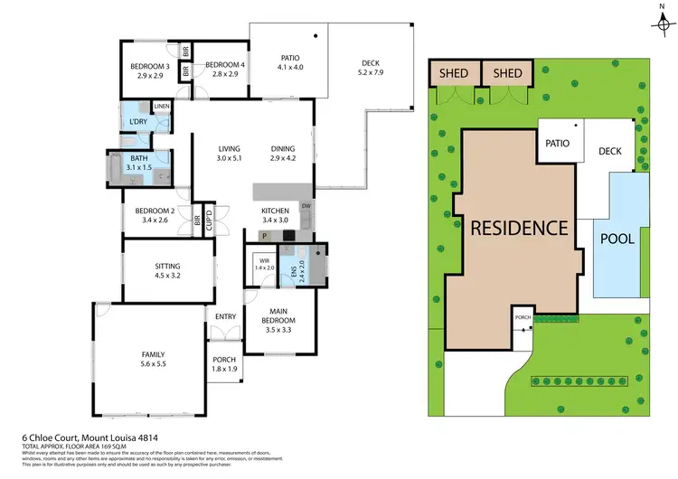 Floorplan of Homely house listing, 6 Chloe Court, Mount Louisa QLD 4814