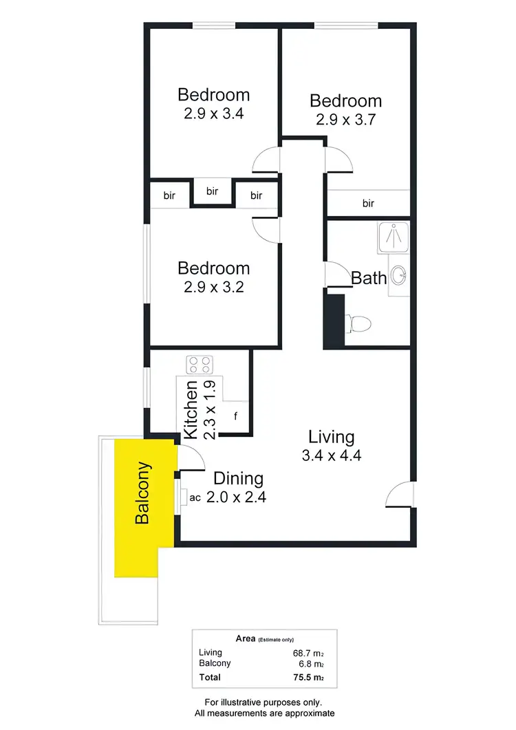Floorplan of Homely unit listing, 10/34 Nile Street, Glenelg SA 5045