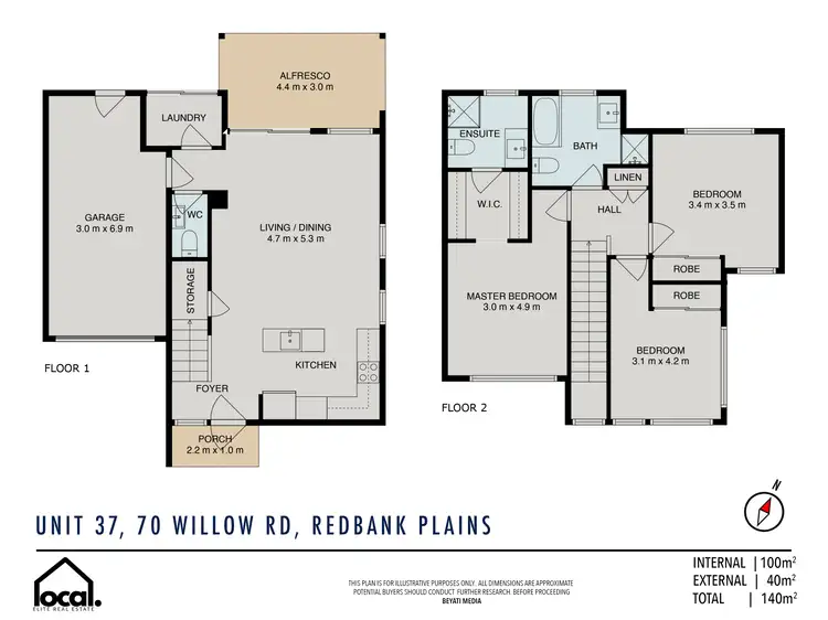 Floorplan of Homely unit listing, 37/70 Willow Road, Redbank Plains QLD 4301