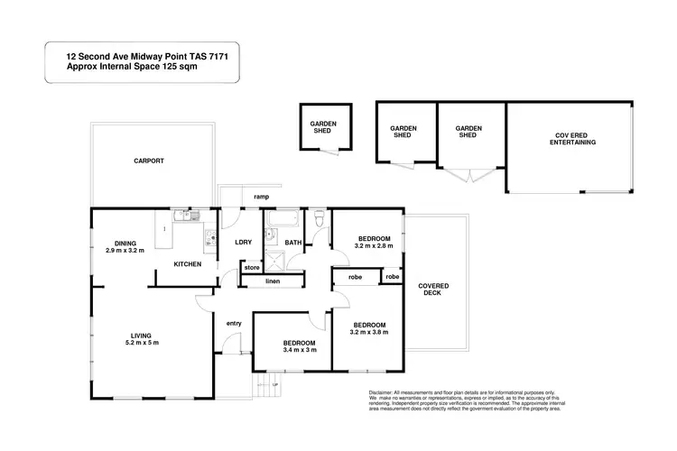 Floorplan of Homely house listing, 12 Second Avenue, Midway Point TAS 7171