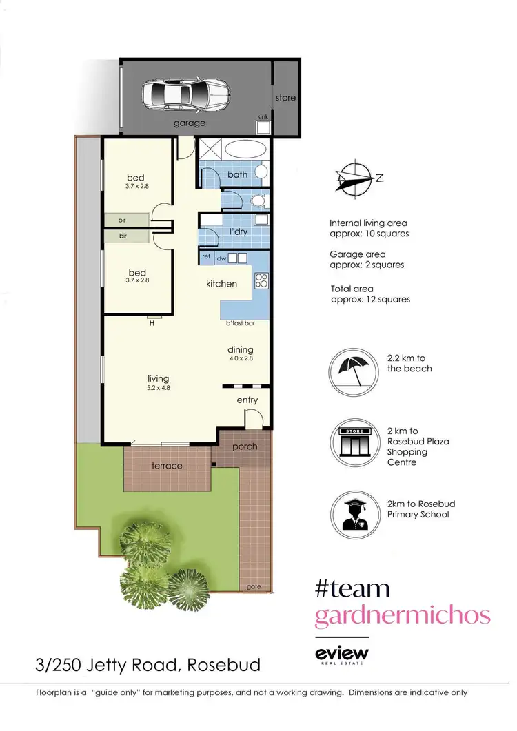 Floorplan of Homely unit listing, 3/250-256 Jetty Road, Rosebud VIC 3939