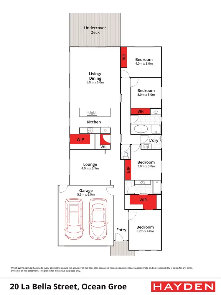 Floorplan of Homely house listing, 20 La Bella Street, Ocean Grove VIC 3226