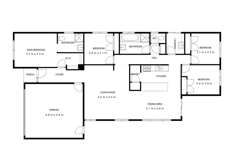 Floorplan of Homely house listing, 42 Scanlan Drive, Elliminyt VIC 3250