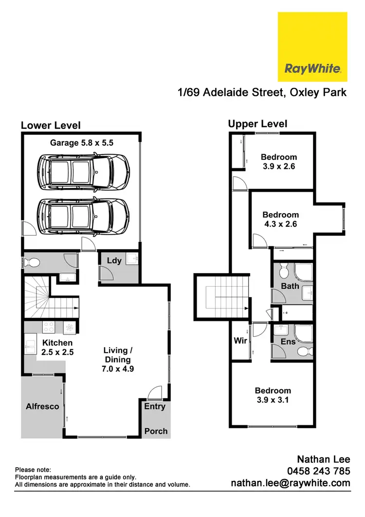 Floorplan of Homely townhouse listing, 1/69 Adelaide Street, Oxley Park NSW 2760