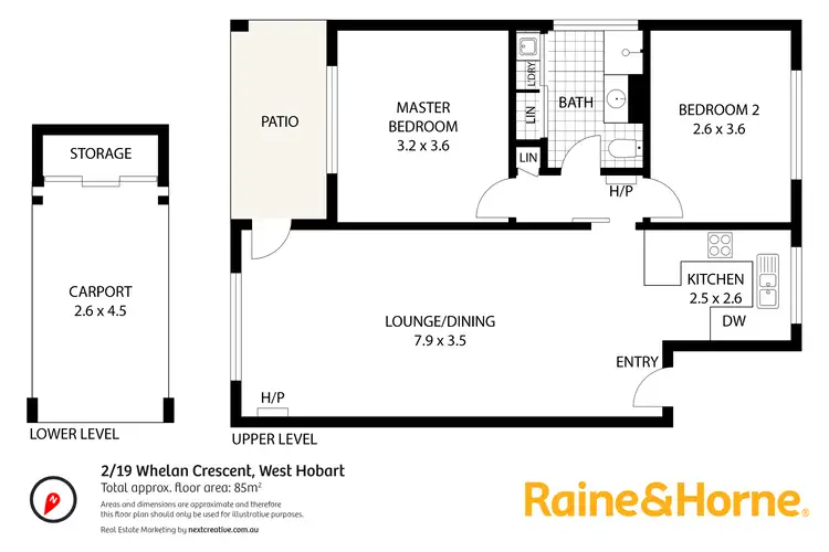Floorplan of Homely apartment listing, 2/19 Whelan Crescent, West Hobart TAS 7000