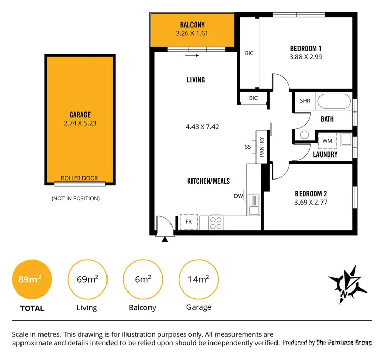 Floorplan of Homely unit listing, 16/72 Military Road, Tennyson SA 5022