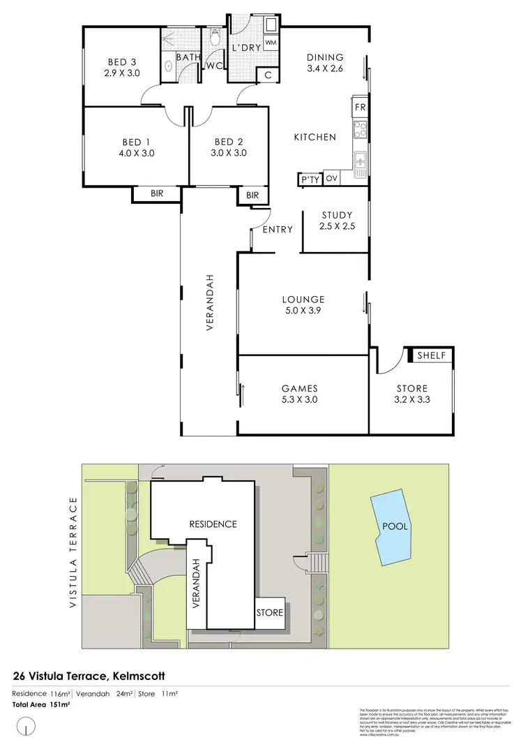 Floorplan of Homely house listing, 26 Vistula Terrace, Kelmscott WA 6111
