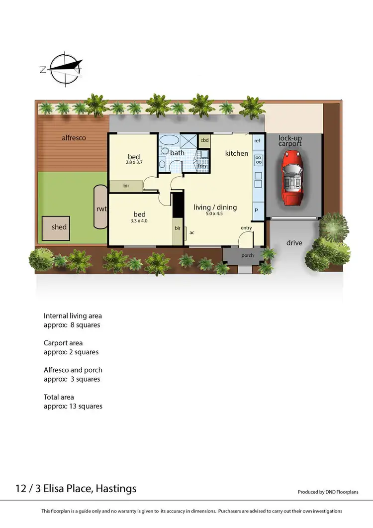 Floorplan of Homely unit listing, 12/3 Elisa Place, Hastings VIC 3915