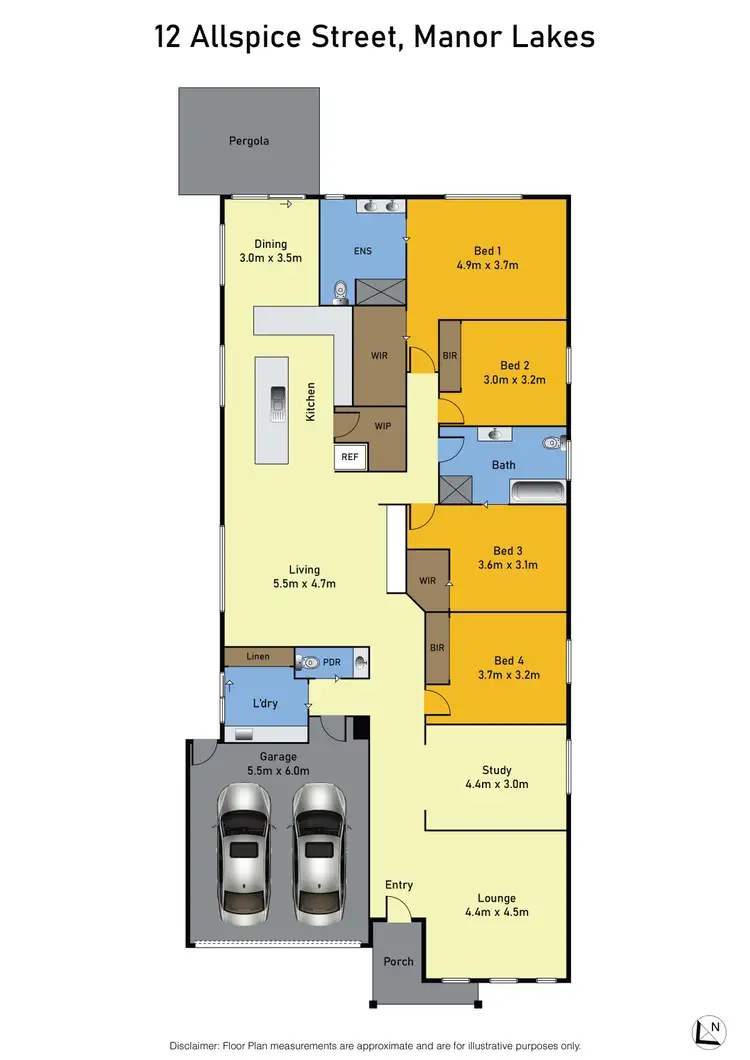 Floorplan of Homely house listing, 12 Allspice Street, Manor Lakes VIC 3024