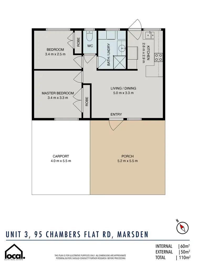 Floorplan of Homely unit listing, 3/95 Chambers Flat Road, Marsden QLD 4132