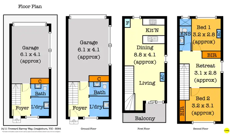 Floorplan of Homely house listing, 14/11 Troward Harvey Way, Craigieburn VIC 3064