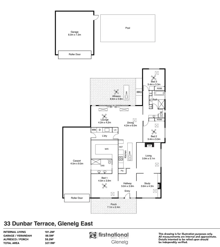 Floorplan of Homely house listing, 33 Dunbar Terrace, Glenelg East SA 5045