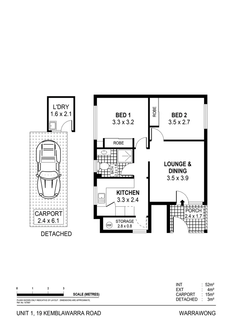 Floorplan of Homely apartment listing, 1/19 Kemblawarra Road, Warrawong NSW 2502