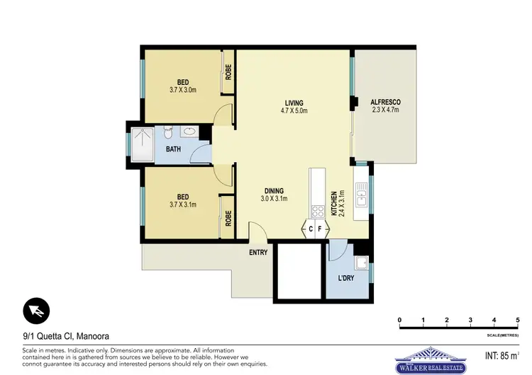 Floorplan of Homely unit listing, 9/1 Quetta Close, Manoora QLD 4870