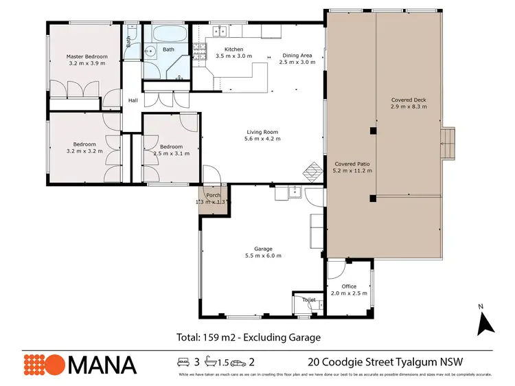 Floorplan of Homely house listing, 20 Coodgie Street, Tyalgum NSW 2484
