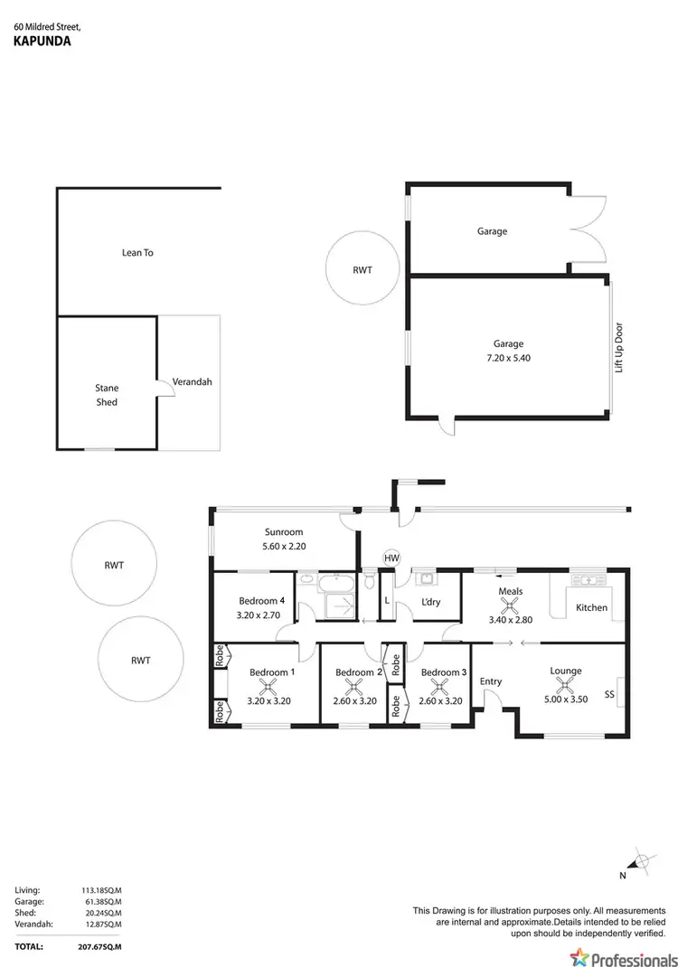 Floorplan of Homely house listing, 60 Mildred Street, Kapunda SA 5373