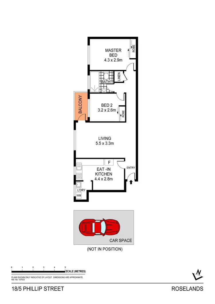 Floorplan of Homely unit listing, 18/5 Phillip Street, Roselands NSW 2196