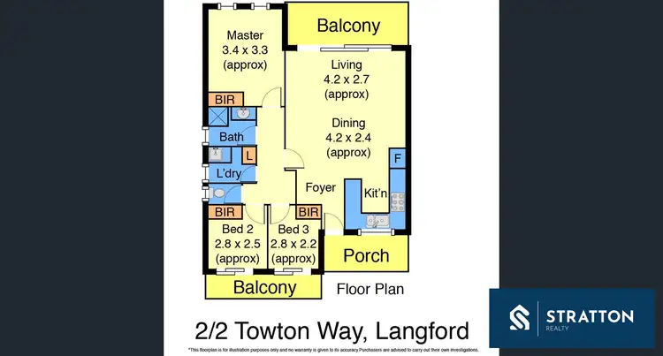 Floorplan of Homely apartment listing, 2/2 Towton Way, Langford WA 6147
