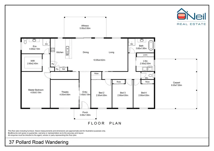 Floorplan of Homely house listing, 37 Pollard Road, Wandering WA 6308