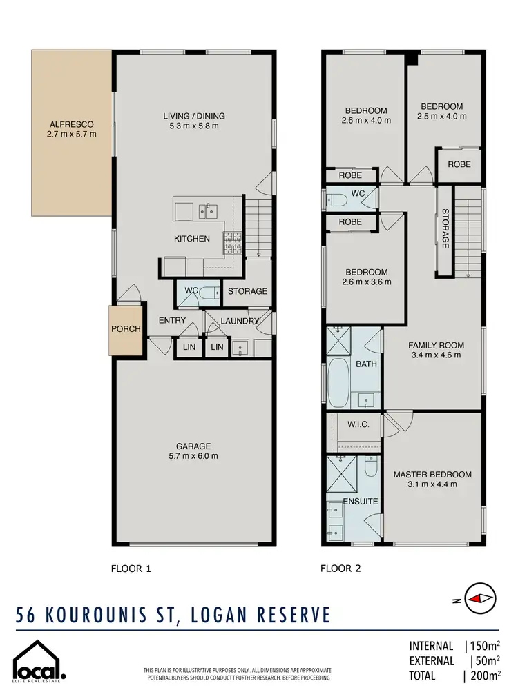 Floorplan of Homely house listing, 56 Kourounis Street, Logan Reserve QLD 4133