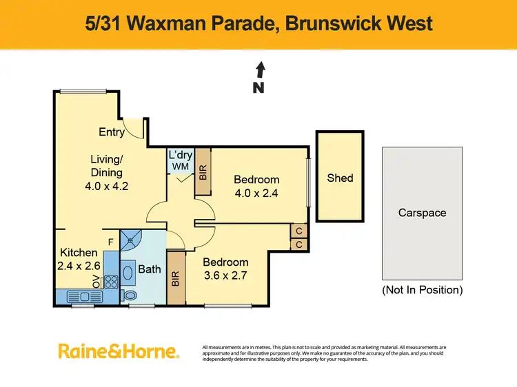 Floorplan of Homely unit listing, 5/31 Waxman Parade, Brunswick West VIC 3055