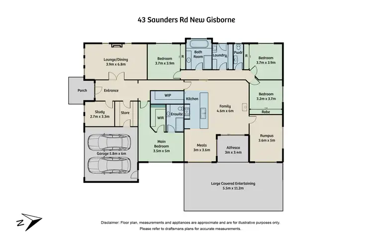 Floorplan of Homely house listing, 43 Saunders Road, New Gisborne VIC 3438