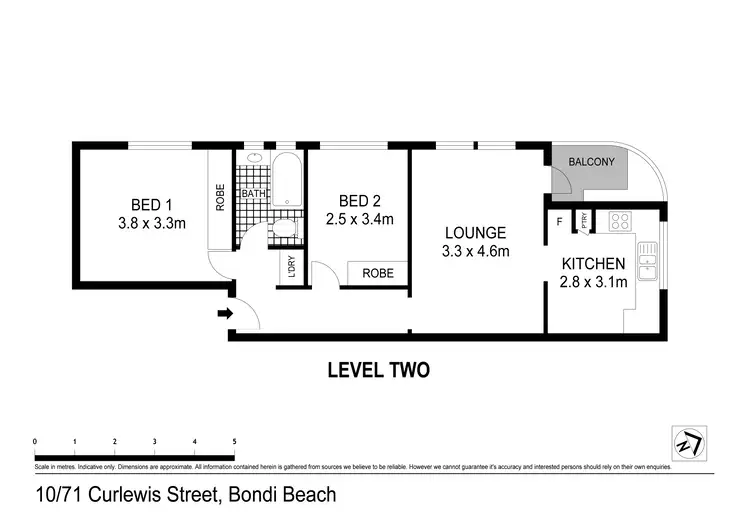 Floorplan of Homely apartment listing, 10/71 Curlewis Street, Bondi Beach NSW 2026