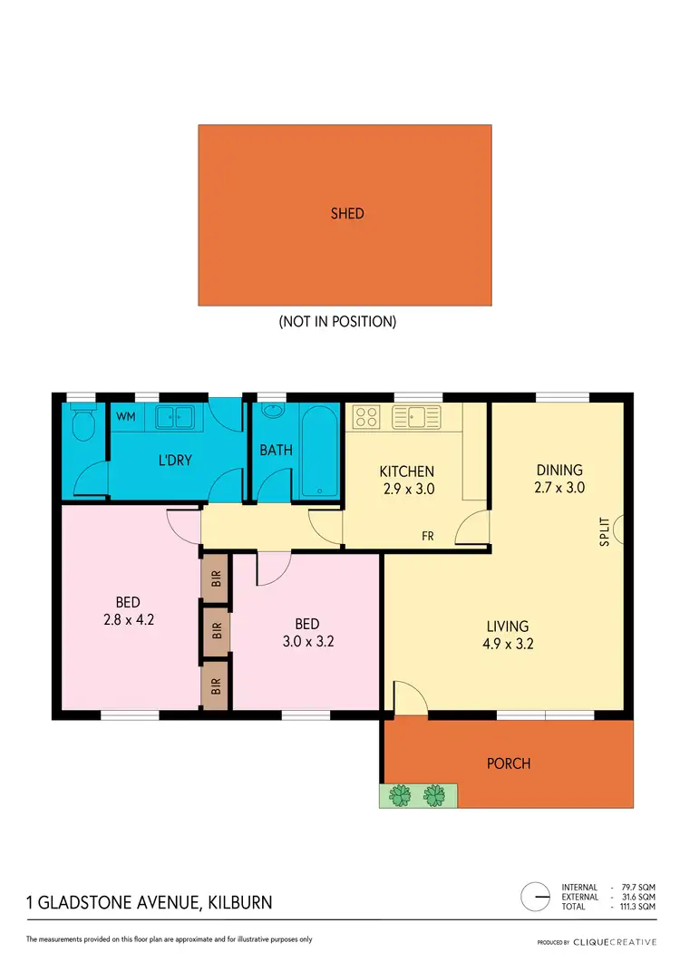 Floorplan of Homely house listing, 1 Gladstone Ave, Kilburn SA 5084