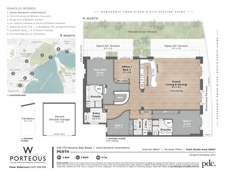 Floorplan of Homely apartment listing, G01/173 Mounts Bay Road, Perth WA 6000