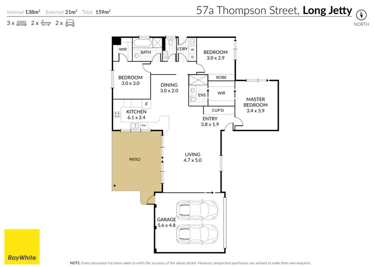 Floorplan of Homely villa listing, 57A Thompson Street, Long Jetty NSW 2261