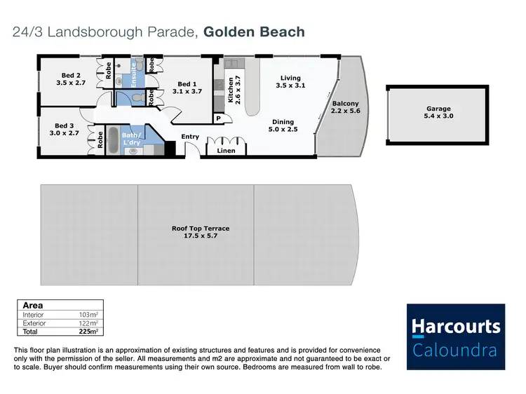 Floorplan of Homely unit listing, 24/3 Landsborough Parade, Golden Beach QLD 4551